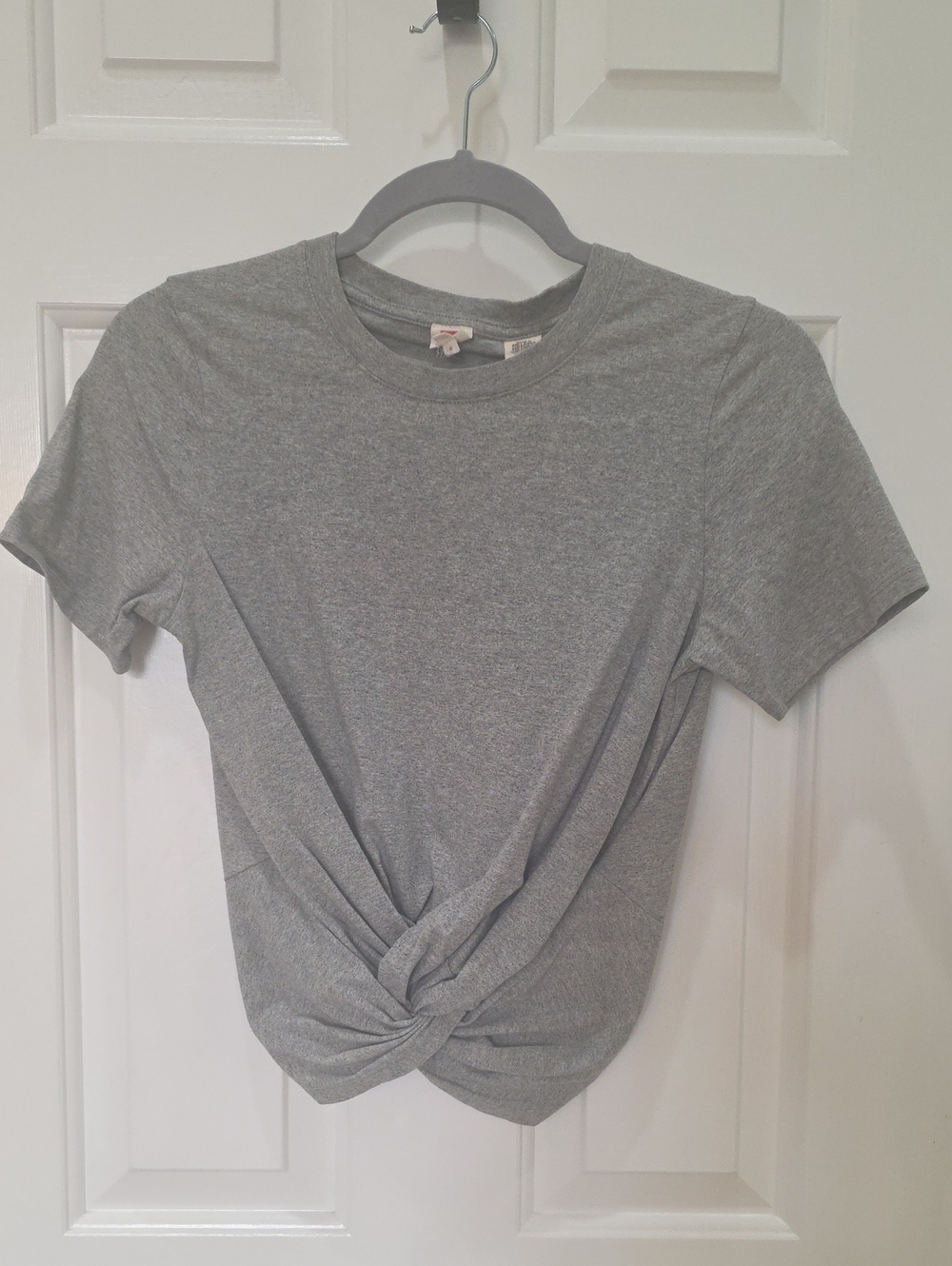 Levi's Gray Short-Sleeve Twist-Front Tee